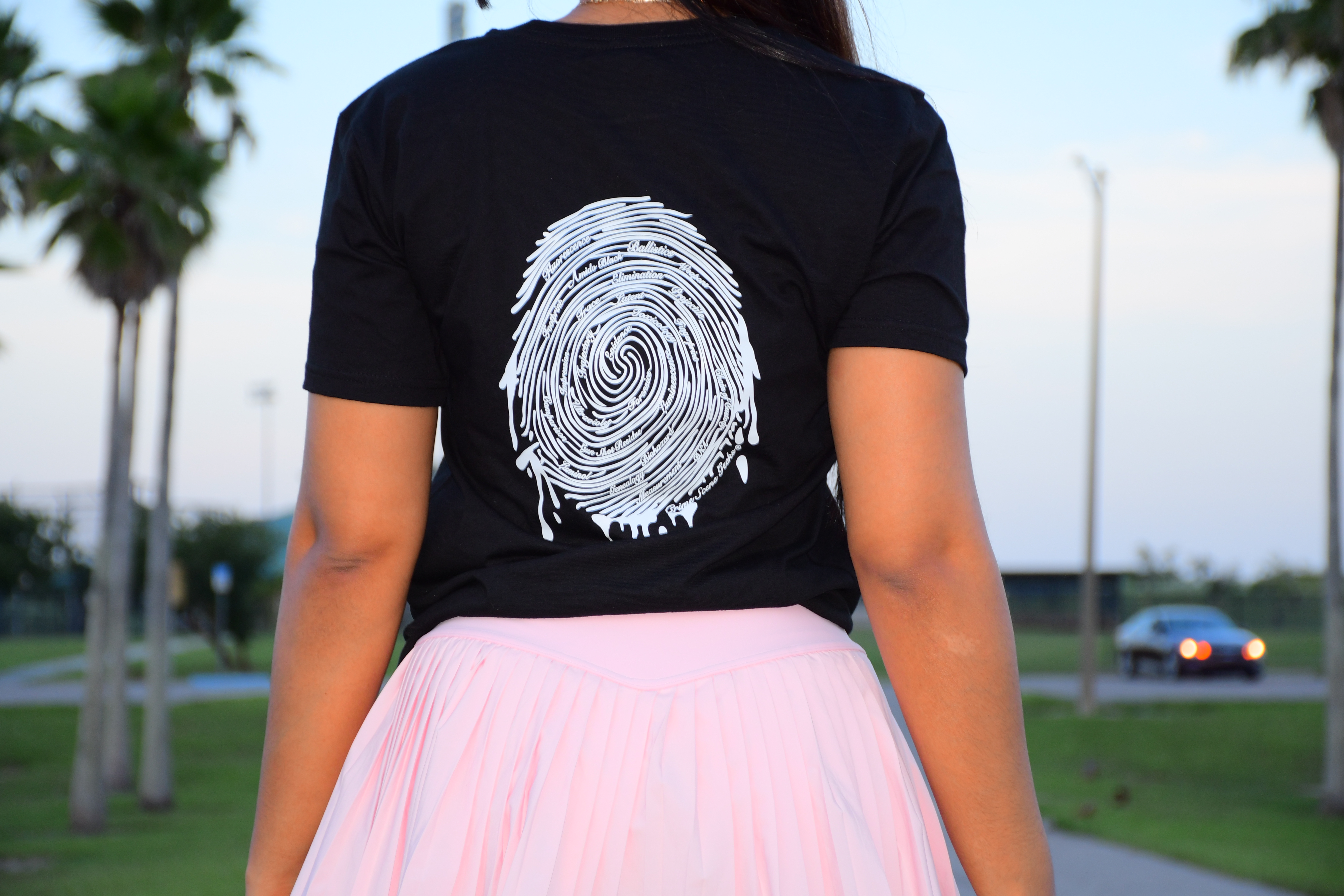 Fingerprint Drip Tee - Black - Image 5