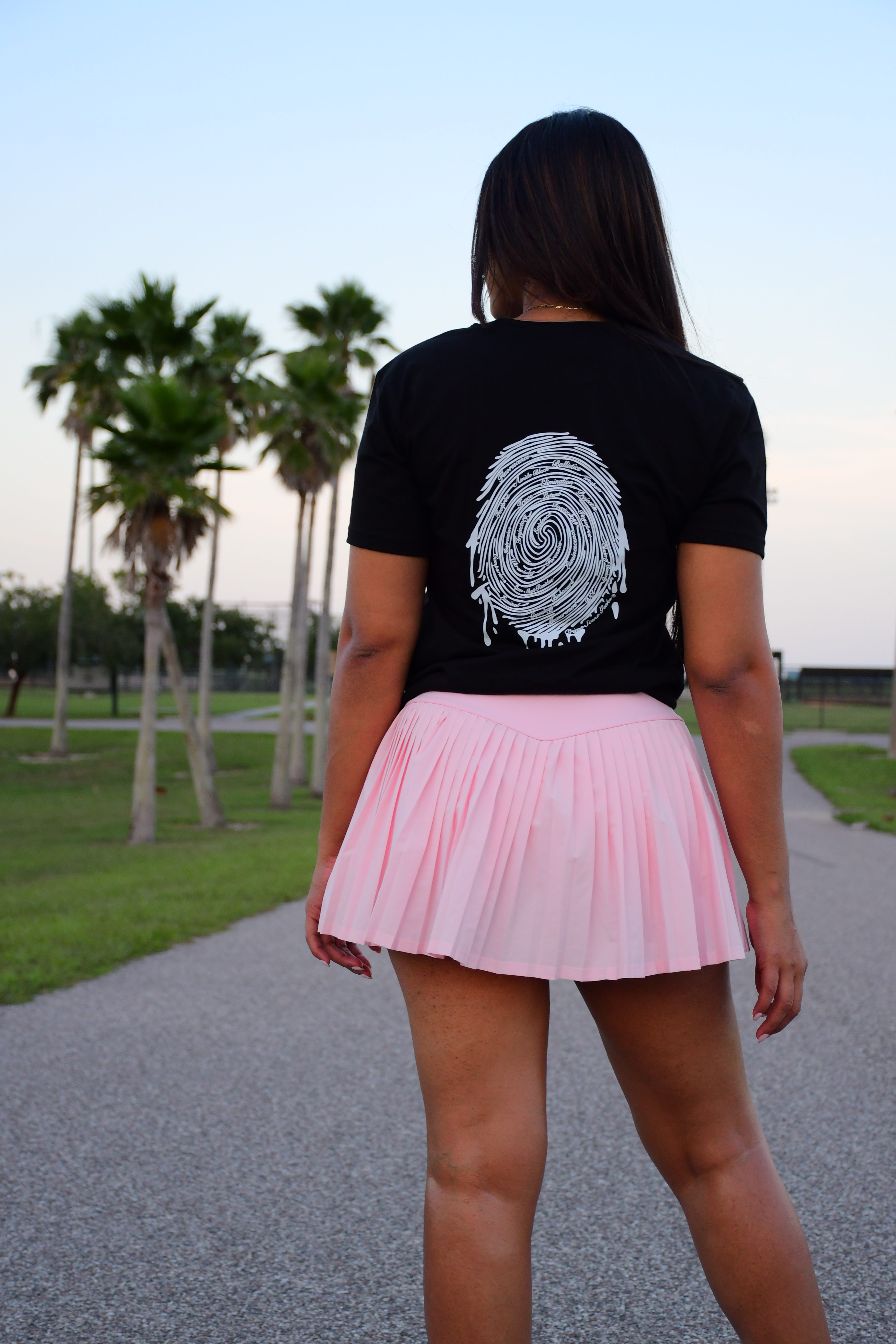 Fingerprint Drip Tee - Black - Image 3