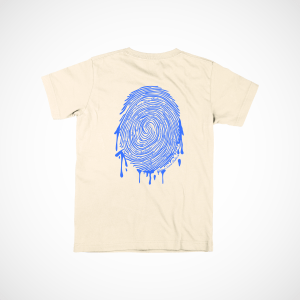 Fingerprint Drip Tee - Cream